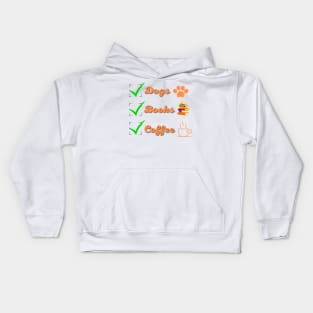 Dogs Boks and Coffee Kids Hoodie